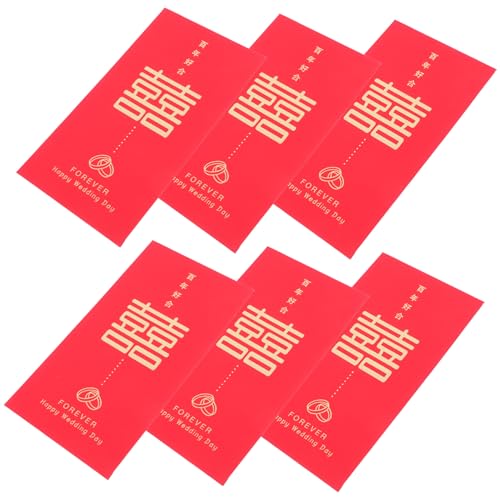 Gadpiparty 6 Stück Happy Red Envelope -Tasche laufen Stolz Gruß briefumschläge Glücksgeld rote Umschläge Geldumschläge für Bargeld Parteigeldtasche Festival roter Umschlag Papier von Gadpiparty