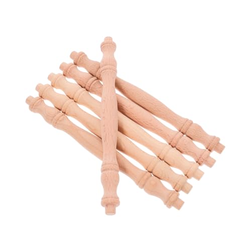 Gadpiparty 6 Stück Holzspindeln aus Massivholz Unvollendete Dekorative Baluster Vielseitig für Möbel Treppengeländer DIY bastelprojekte Kompakte Langlebige Holzsäulen Gadpiparty 6 Stück Holzspindeln aus Massivholz Unvollendete Dekorative Baluster Vielseitig für Möbel Treppengeländer DIY bastelprojekte Kompakte Langlebige Holzsäulen von Gadpiparty