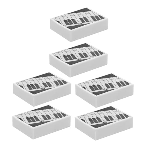 Gadpiparty 6 Stück Klavier-Radiergummi Mini Radiergummis kleine Klavierradierer Mini-Radierer Kindergäuer Schreibwaren Radiergummi für Bleistiftmalerei Radiergummis schreiben Schulbriefpapier von Gadpiparty