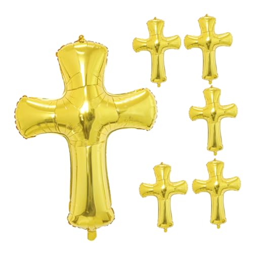 Gadpiparty 6 Stück Kreuzballons Religiöse Ballons Partyballons In Pastellform Bunte Taufe Taufe Ballons Hochzeit Einschließlich Kommunion Aluminiumfolie Golden Gadpiparty 6 Stück Kreuzballons Religiöse Ballons Partyballons In Pastellform Bunte Taufe Taufe Ballons Hochzeit Einschließlich Kommunion Aluminiumfolie Golden von Gadpiparty