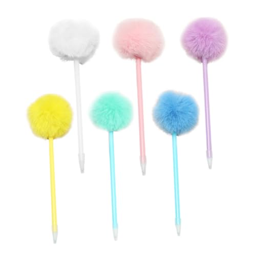 Gadpiparty 6 Stück Kugelschreiber Pom-pom-stifte Süßer Stift Kawaii Bürobedarf Kawaii-stifte Süße Stifte Kawaii Plastik von Gadpiparty