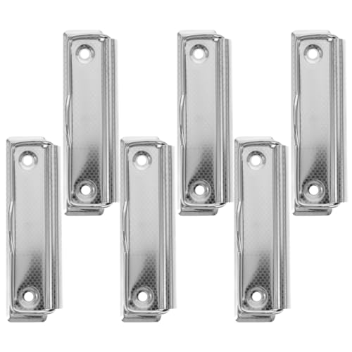 Gadpiparty 6 Stück Metall Clipboard Clips Vielseitige Klemmbrett Klammern für Schule Büro und Bastelprojekte Stabil und Leicht zu Transportieren von Gadpiparty