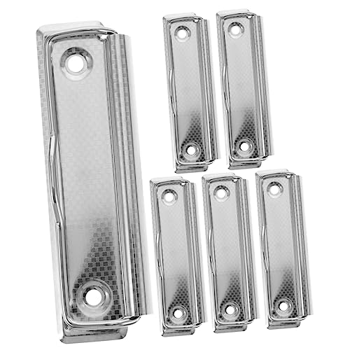 Gadpiparty 6 Stück Metallplatten Clip Klemmbretter Rostfreier Montierbarer Clip Für Bretter Brett Clips Robuste Klemmbrett Metallclips Zum Basteln Clips Für Klemmbrett Clips Klemmen von Gadpiparty