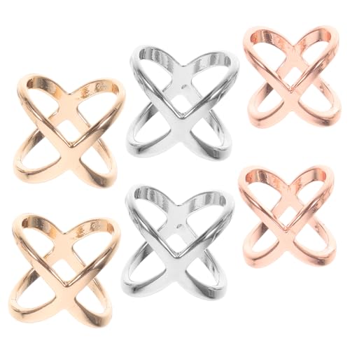 Gadpiparty 6 Stück Schalschnalle Fälschung Schalaufbewahrung Nacken wickeln Kleidung Schal Ringe Cardigan Clip Schalringe für Damen Schal rutscht Schalklammern Legierung von Gadpiparty