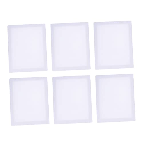 Gadpiparty 6 Stück Segeltuch Zeichnung Künstler Malutensilien Malen Planke Wandkunst Rechteckig Rahmen Flache Leinwandplatten Sprühlack Gestreckte Bambus Weiß von Gadpiparty