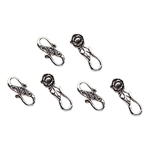 Gadpiparty 6 Stück Sterling Silber Schmuckverschlüsse Teilig Praktische DIY Armband Verschlüsse für Schmuckherstellung und Reparatur Robustes Multifunktions Design für Bastelarbeiten von Gadpiparty