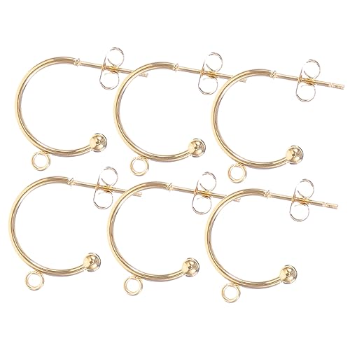 Gadpiparty 6 Stück Teiliges C Förmige Ohrhaken aus Goldfarben Leicht und Glatt für DIY Ohrschmuck Damen Vielseitig Einsetzbar für Tropfenförmige Ohrringe und Bastelprojekte Gadpiparty 6 Stück Teiliges C Förmige Ohrhaken aus Goldfarben Leicht und Glatt für DIY Ohrschmuck Damen Vielseitig Einsetzbar für Tropfenförmige Ohrringe und Bastelprojekte von Gadpiparty