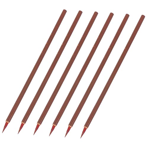 Gadpiparty 6 Stück Teiliges Chinesische Kalligraphie Pinsel für Anfänger Traditionelle Malpinsel mit Stabiler Textur für Kunst und Schreiben Praktischer Aufbewahrungstasche von Gadpiparty