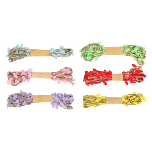Gadpiparty 6 Stück Teiliges DIY Set Natürliche Hanfschnur mit Künstlichen Blättern Langlebige Bastelschnur für Garten und Hausdekoration pro Farbe Vielseitig Verwendbar für Kreative Gadpiparty 6 Stück Teiliges DIY Set Natürliche Hanfschnur mit Künstlichen Blättern Langlebige Bastelschnur für Garten und Hausdekoration pro Farbe Vielseitig Verwendbar für Kreative von Gadpiparty