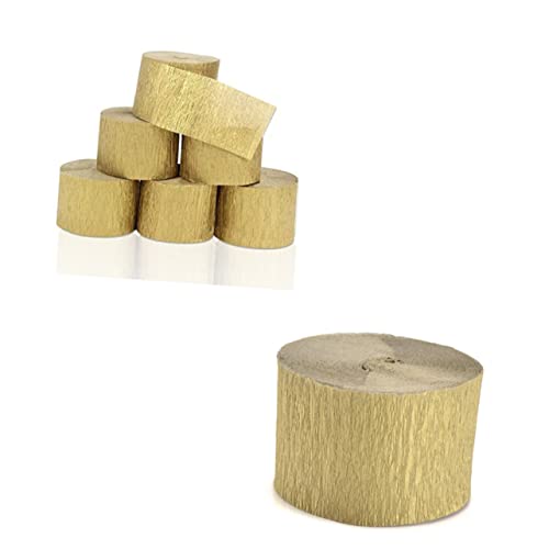 Gadpiparty 6 Stück Teiliges Diy Krepppapier Goldene Partydekorationen Vielseitige Papier Streamer für Geburtstagsfeier Hochzeit Festival und Bastelprojekte von Gadpiparty