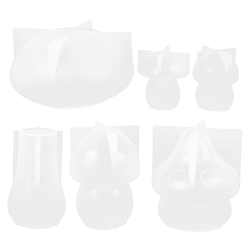 Gadpiparty 6 Stück Teiliges Diy Silikon Pilzform Flexible Wiederverwendbare Gießformen für Epoxidharz Detailreiche Pilz Dekorformen für Kreative Handarbeiten und Wohnaccessoires von Gadpiparty
