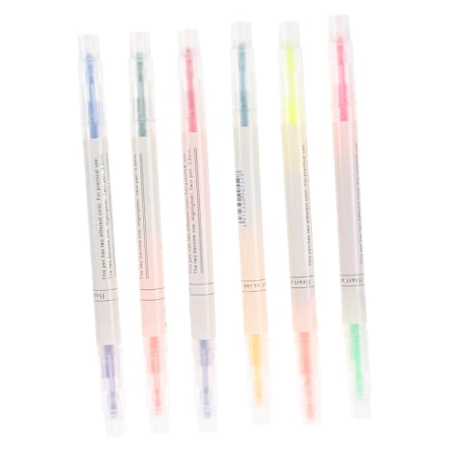 Gadpiparty 6 Stück Teiliges Dual Tip Marker Hochlighter für Schüler Farbige Pastell Textmarker für Notizen Journaling Zeichnen und Markieren für Schule und Büro Gadpiparty 6 Stück Teiliges Dual Tip Marker Hochlighter für Schüler Farbige Pastell Textmarker für Notizen Journaling Zeichnen und Markieren für Schule und Büro von Gadpiparty