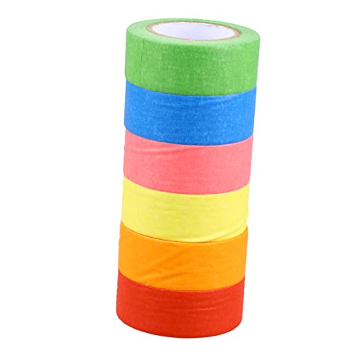 Gadpiparty 6 Stück Teiliges Farbiges Masking Washi Klebeband für Projekte für Diy Beschriftungen und Dekoration Rot Orange Gelb Grün Blau von Gadpiparty