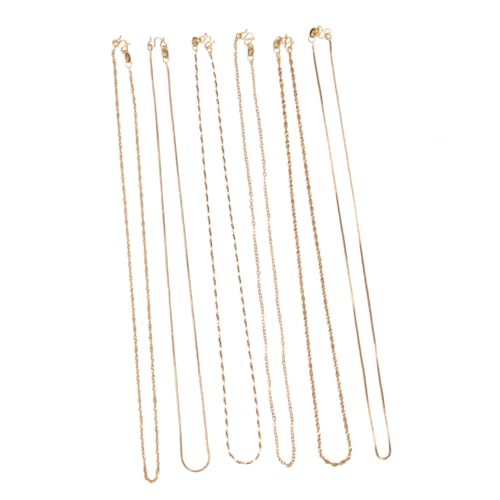 Gadpiparty 6 Stück Teiliges Goldene Metallketten für Schmuckherstellung Modische Einzelketten Langlebig und Oxidationsbeständig für Damenkette DIY Schmuck Zubehör von Gadpiparty