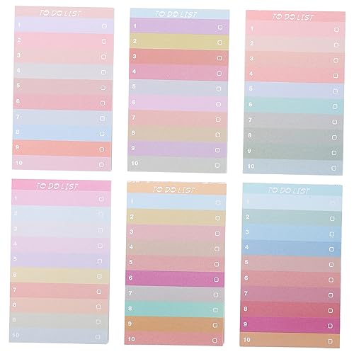 Gadpiparty 6 Stück Teiliges Haftnotizen Bunte Selbstklebende Notizblöcke für Büro Schule und Zuhause Praktische Memo Pads für To Do Listen Dokumente und von Gadpiparty