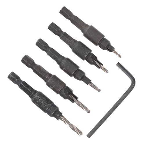 Gadpiparty 6 Stück Teiliges Holzbohrer Set mit Sechskantaufnahme Schnelles Spanabfuhr Design Langlebige Senkbohrer für Holz Sperrholz und Möbelbau Effizientes Öffnen Glatter von Gadpiparty