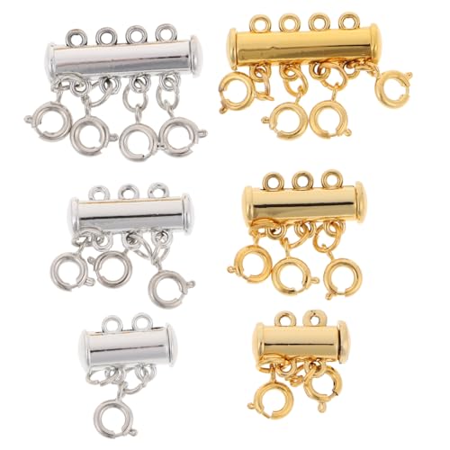 Gadpiparty 6 Stück Teiliges Magnetverschluss Armband Multi strang Verschlüsse Schmuckherstellung Ketten DIY Zubehör Starke Haltekraft Silber und Gold für Kreative Schmuckdesigns Gadpiparty 6 Stück Teiliges Magnetverschluss Armband Multi strang Verschlüsse Schmuckherstellung Ketten DIY Zubehör Starke Haltekraft Silber und Gold für Kreative Schmuckdesigns von Gadpiparty