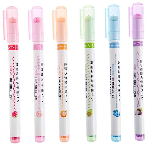 Gadpiparty 6 Stück Teiliges Marker Set Handgezeichnete Textmarker mit Schnelltrocknender Leuchtende für Journaling Scrapbooking und Kreative Projekte für Schule und Büro Gadpiparty 6 Stück Teiliges Marker Set Handgezeichnete Textmarker mit Schnelltrocknender Leuchtende für Journaling Scrapbooking und Kreative Projekte für Schule und Büro von Gadpiparty