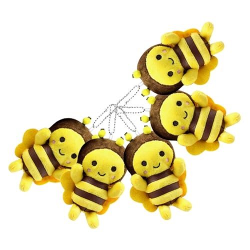Gadpiparty 6 Stück Teiliges Niedliches Bienen plüsch Weiches Bienen stofftier Vielseitiger Taschenanhänger Geschenkidee für Geburtstag Deko von Gadpiparty