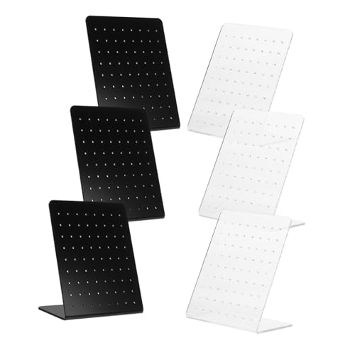 Gadpiparty 6 Stück Teiliges Ohrringdisplay Stabiler Schmuckständer für Ohrringe Ohrstecker und Piercings Praktischer Organizer für Zuhause Geschäft Transparent von Gadpiparty