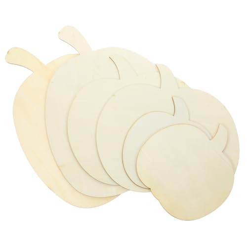 Gadpiparty 6 Stück Teiliges Set Unlackierte Holz Kürbisausschnitte DIY Holz Dekoration für Erntedankfest Weihnachten Kreative Holzplatten für Bastelprojekte und Party Accessoires von Gadpiparty
