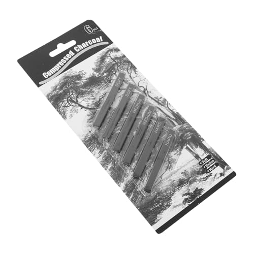 Gadpiparty 6 Stück Teiliges Set Zeichenskohle Sticks für Künstler Weiche und Mittelhart Kohlenstifte für Skizzieren Zeichnen und Malen Hochwertige Kohlestifte für Kreative Arbeiten von Gadpiparty
