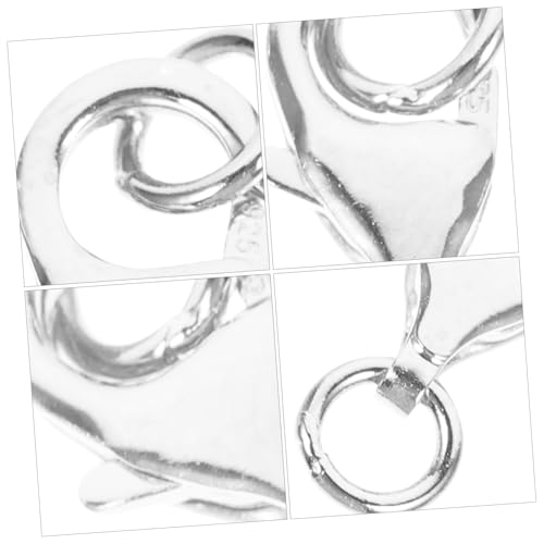 Gadpiparty 6 Stück Teiliges Silber Lobster Verschluss mit Karabinerverschlüssen und Binderingen Langlebige Schmuckverbinder für DIY Halsketten Armbänder und Schmuckherstellung von Gadpiparty
