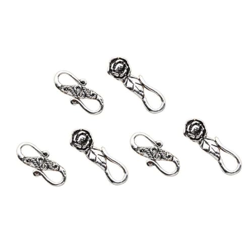 Gadpiparty 6 Stück Teiliges Sterlingsilber Armbandverschluss mit Doppel karabinerverschluss für DIY Schmuckherstellung Langlebige Sichere Verbindung für Handgefertigte Perlenarmbänder und von Gadpiparty