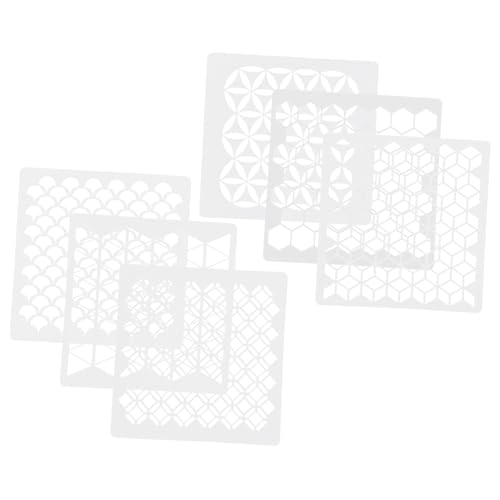 Gadpiparty 6 Stück Teiliges Wandmalerei Schablonen Umweltfreundliche Pet Kunststoff Vorlagen Geometrische Wandkunst Schablonen Wiederverwendbar Einfaches Sprühfarben Malen für DIY von Gadpiparty