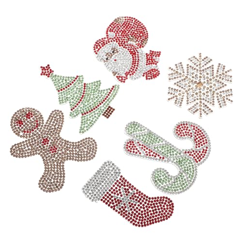Gadpiparty 6 Stück Teiliges Weihnachts-rhinestone-patch Selbstklebenden Applikationen Funkelnde Weihnachtsbaum Lebkuchenmann-designs für Diy-schmuck an Schuhen Hüten und Gadpiparty 6 Stück Teiliges Weihnachts-rhinestone-patch Selbstklebenden Applikationen Funkelnde Weihnachtsbaum Lebkuchenmann-designs für Diy-schmuck an Schuhen Hüten und von Gadpiparty