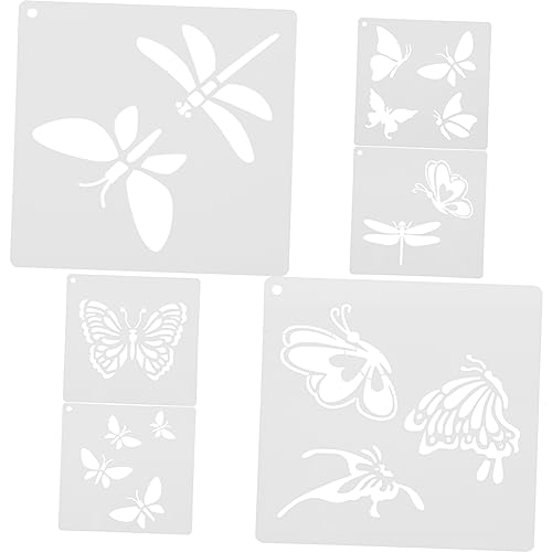 Gadpiparty 6 Stück Teiliges Wiederverwendbare Schablonen für DIY Malerei Vielseitige Stencils für Projekte für Journaling Wanddekoration und Kunsthandwerk von Gadpiparty