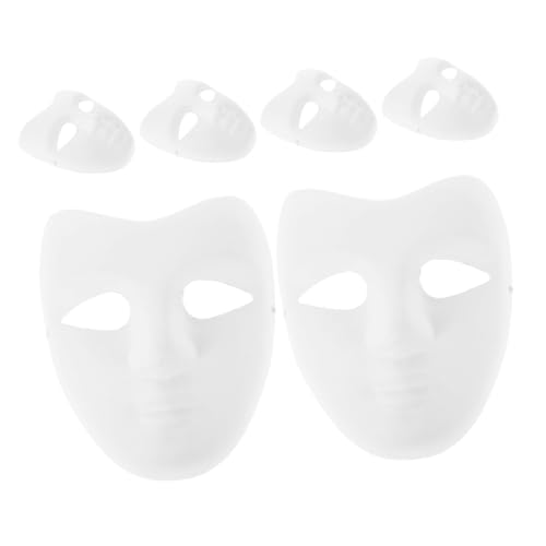 Gadpiparty 6-teilige Papiermasken: Blanko-vollmasken Zum Selbermachen Zum Bemalen – Kreatives Bastelzubehör Für Kinder Und Erwachsene Als Dekoration Für Halloween-maskenball-partys von Gadpiparty