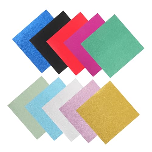 Gadpiparty 60 Blatt Glitzerpapier Farben Buntes Origami Papier Staubfrei und Strukturiert für Diy Basteln Scrapbooking und Japanisches Faltkunst Quadratische Bastelbögen für Präzises Falten von Gadpiparty
