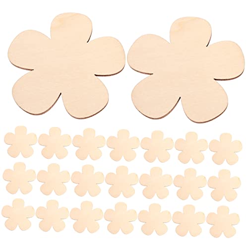 Gadpiparty 60 Stück Hängende Holzblumen Leere Holzscheiben für Diy Basteln Holzblumen Anhänger Dekoration für Projekte Bastelmaterial für Erwachsene Natürliche Holzverzierungen von Gadpiparty