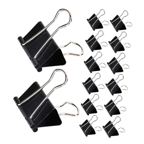 Gadpiparty 60 Stück Jumbo Binder Clips Schwarz Metall Große Büroklammern Starke Feder für Dokumentensortierung Briefpapier Bürobedarf für Lehrer Schüler Geschäft von Gadpiparty