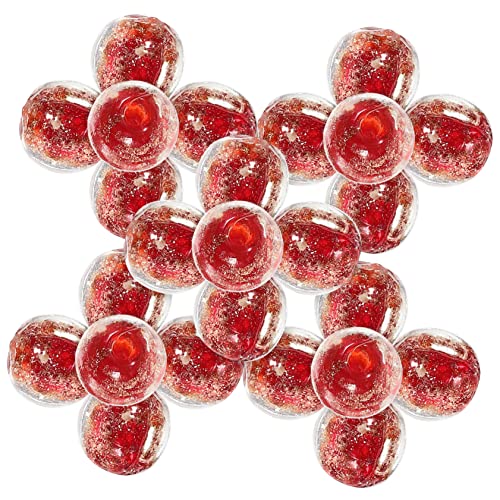 Gadpiparty 60 Stück Leuchtende Glasperlen Charms-perlen Spacer Perlen Für Schmuckhersteller Runden Schmuckperlen Abstandshalter Träne Reiz Bastelset Kleine Glasperlen Rot von Gadpiparty