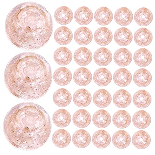Gadpiparty 60 Stück Leuchtende Glasperlen Farbig Klein Natürlich Bunt Spacer Reiz Runden Funkelnd Form Abstandshalter Schmuck Abstandsperlen Armbandperlen Rosa von Gadpiparty