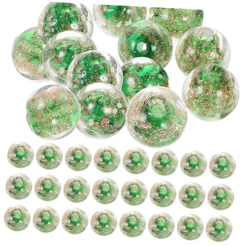 Gadpiparty 60 Stück Leuchtende Runde Glasperlen DIY Schmuck Bastelperlen für Armbänder Dekoration für Handarbeiten und von Gadpiparty
