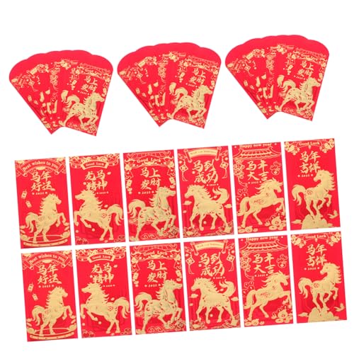 Gadpiparty 60 Stück Rote Umschläge Jahr Des Pferdes Goldgeprägte Neujahrs Geldumschläge Chinesisches Neujahr Glücksumschläge Für Familie Freunde Firmenbonus Gadpiparty 60 Stück Rote Umschläge Jahr Des Pferdes Goldgeprägte Neujahrs Geldumschläge Chinesisches Neujahr Glücksumschläge Für Familie Freunde Firmenbonus von Gadpiparty