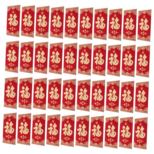 Gadpiparty 60 Stück Rote Umschläge für Chinesisches Neujahr Ma Jahr Hong Bao Geldumschläge mit Glücksmotiv Vivid Rot und Individuell Verpackt Vielseitig für Frühlingsfest Hochzeit Geburtstag von Gadpiparty