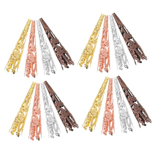 Gadpiparty 60 Stück Schmuckherstellung Zubehör Trompetenblüten Perlenkappen für DIY Armbänder und Bastelarbeiten Leichtes Design für Projekte von Gadpiparty