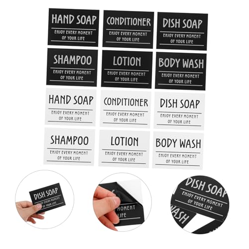 Gadpiparty 60 Stück Teiliges Badezimmer Label Selbstklebend Shampoo Conditioner Aufkleber für Seifenspender Flaschen Langlebige Leicht Entfernbar Klare Beschriftung für Badorganisation Gadpiparty 60 Stück Teiliges Badezimmer Label Selbstklebend Shampoo Conditioner Aufkleber für Seifenspender Flaschen Langlebige Leicht Entfernbar Klare Beschriftung für Badorganisation von Gadpiparty