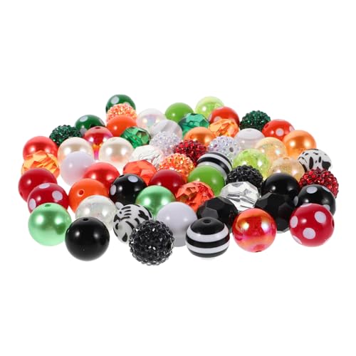 Gadpiparty 60 Stück Teiliges Bunte Resin Perlen Klobige Schmuckperlen für Halsketten Armbänder Diy Schmuckzubehör Leichte Langlebige Abstandshalter für Kreative Bastelprojekte von Gadpiparty