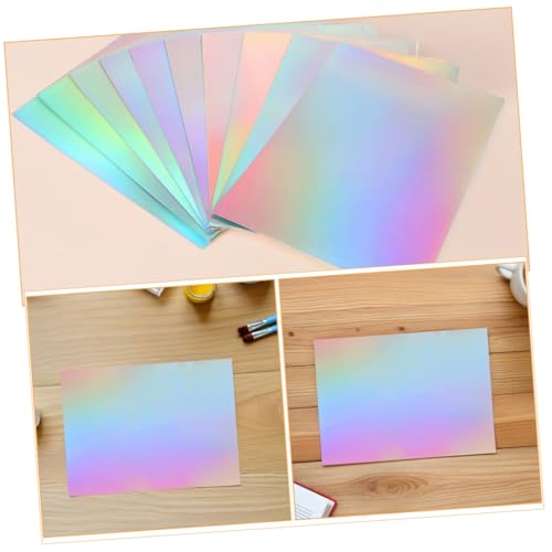 Gadpiparty 60 Stück Teiliges Holografisches Bastelpapier Irisierendes Metallisches Spiegelkarton Papier für DIY Kinderbasteleien Vielseitiges Farbig Schimmerndes Bastelpapier für Karten und von Gadpiparty