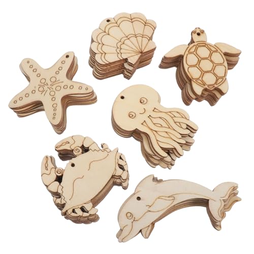 Gadpiparty 60 Stück Teiliges Holzfiguren für Basteln Naturbelassene Meerestiere aus Holz zum Bemalen Glatte Oberfläche Sichere Diy-holzstücke für Erwachsene für Meeres-Partydekorationen Gadpiparty 60 Stück Teiliges Holzfiguren für Basteln Naturbelassene Meerestiere aus Holz zum Bemalen Glatte Oberfläche Sichere Diy-holzstücke für Erwachsene für Meeres-Partydekorationen von Gadpiparty