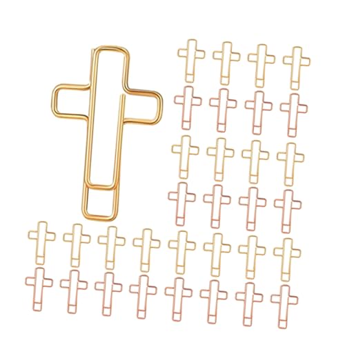 Gadpiparty 60 Stück Teiliges Kreuz-büroklammern aus Metall Langlebige Lesezeichen für Bibelstudium und Journaling Handlich und Leicht Organisationsclips für Dokumente und Notizen von Gadpiparty