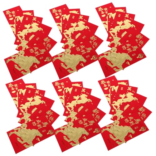 Gadpiparty 60 Stück Teiliges Rote Umschläge Jahr Des Pferdes Chinesische Neujahr Geldumschläge mit Pferde Motiv Traditionelle Hongbao für Frühlingsfest Robustes Glücksbringer für Familie und Gadpiparty 60 Stück Teiliges Rote Umschläge Jahr Des Pferdes Chinesische Neujahr Geldumschläge mit Pferde Motiv Traditionelle Hongbao für Frühlingsfest Robustes Glücksbringer für Familie und von Gadpiparty