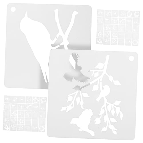 Gadpiparty 60 Stück Teiliges Stencils für Wandbemalung und DIY Basteln Kunststoff Schablonen mit Blumen Schmetterling und Blättern Wiederverwendbar Leicht und Sicher für Kreative Malprojekte von Gadpiparty