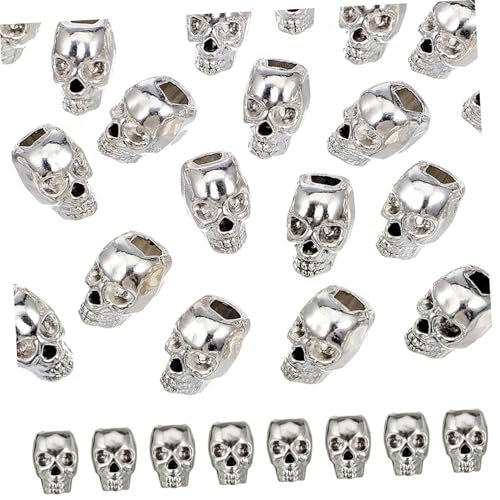 Gadpiparty 60 Stück Totenkopf Zubehör Zum Herstellen Von Totenkopf Abstandsperlen Für Ohrringe Für Halsketten Armbänder Abstandshalter Für von Gadpiparty