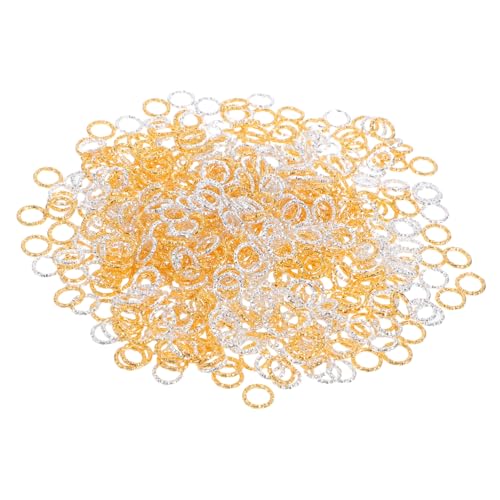 Gadpiparty 600 Stück Twisted Open Jump Rings Silber Gold Metallverbinder für Schmuckherstellung DIY Ohrring Komponenten Vielseitig für Armbänder Halsketten Reparatur von Gadpiparty